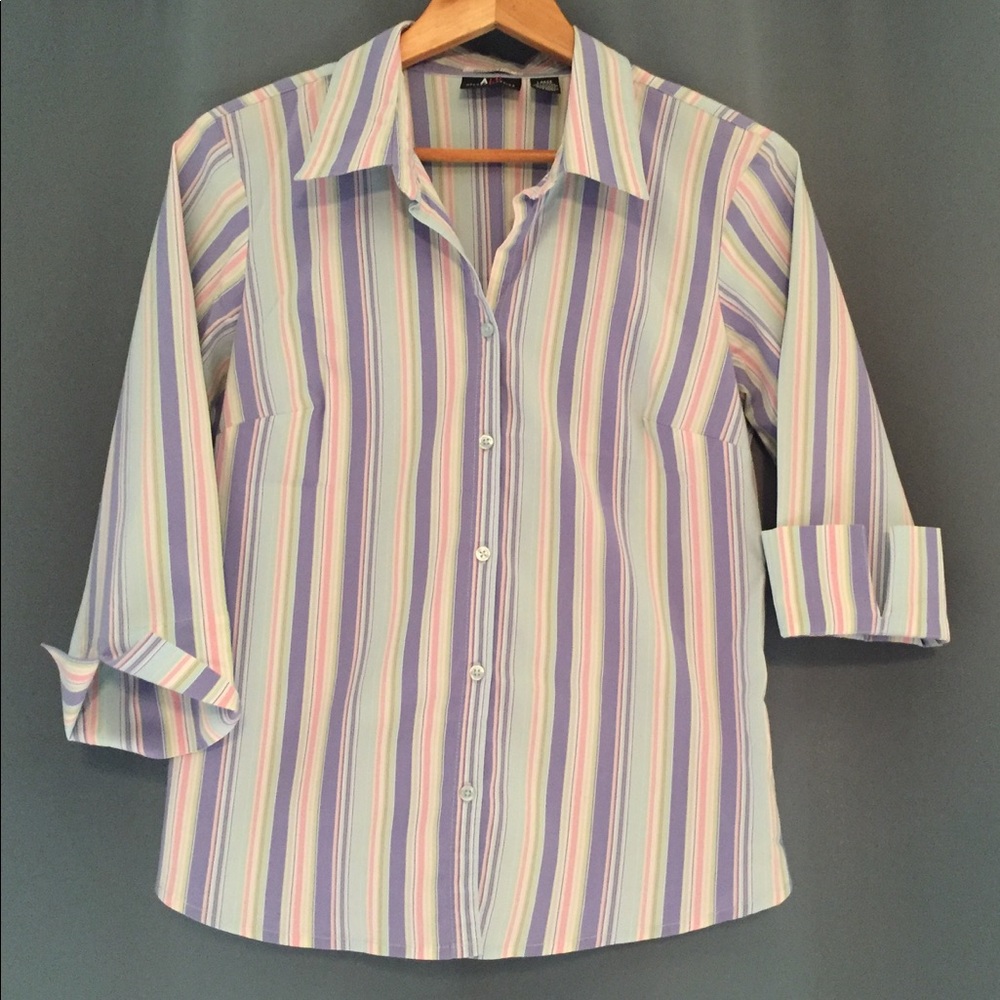 Pastel Striped Button Down Shirt